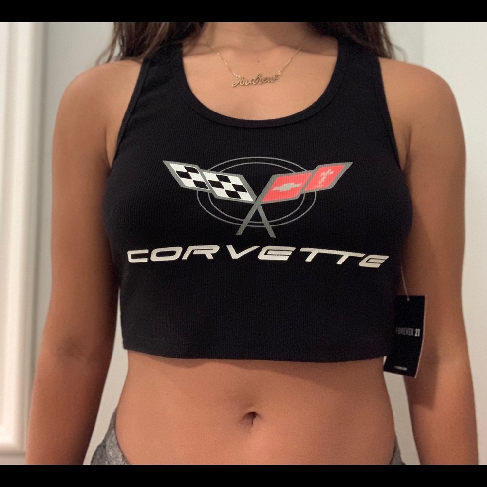 Forever 21 Cropped Corvette Tank Top